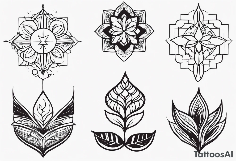 Альбедо, Принц Мела, меч, цветок жизни, минимализм tattoo idea