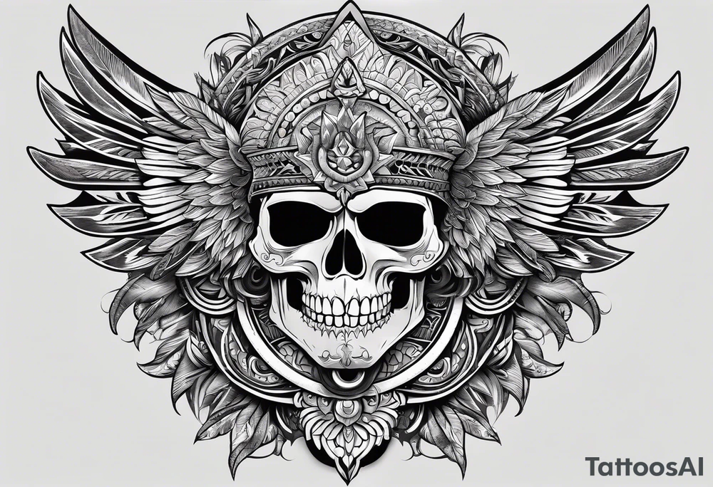black kali, goddess pirate, alien, pachamama, valkrye, warrior, skull, lotus azul, wing, eagle, zenza resonance, stars, 5D tattoo idea