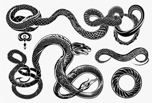 infinity snake tattoo idea