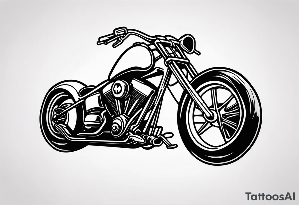 Chopper skull tattoo idea