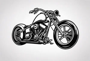 Chopper skull tattoo idea