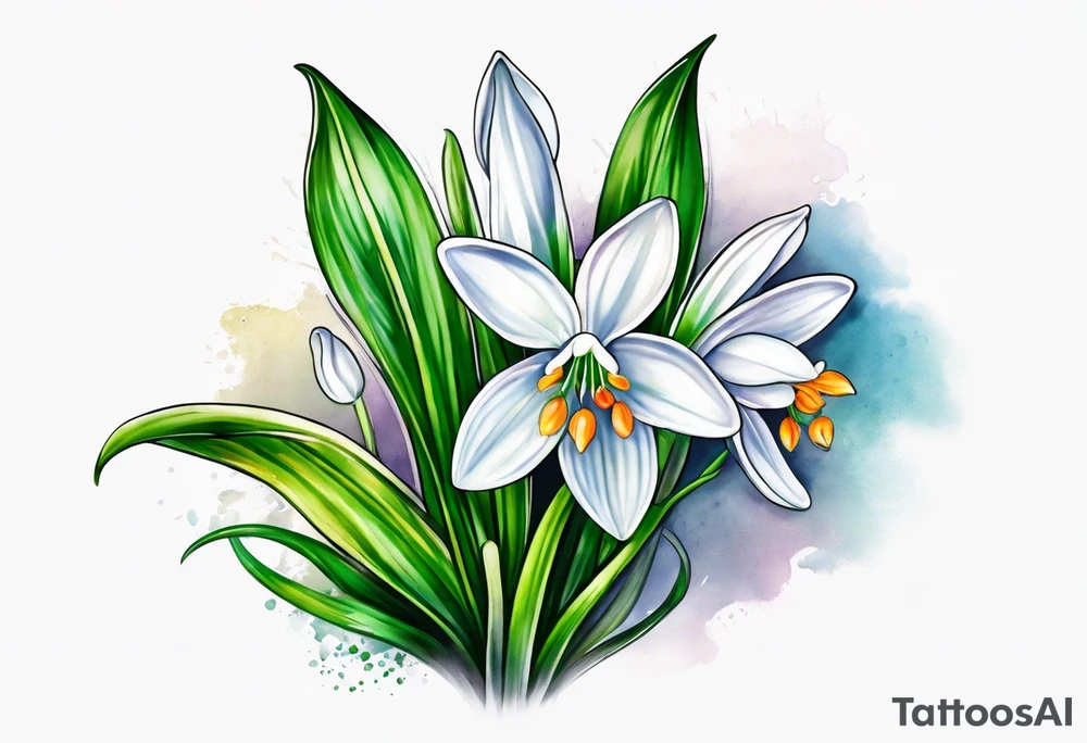 snowdrop flower tattoo idea