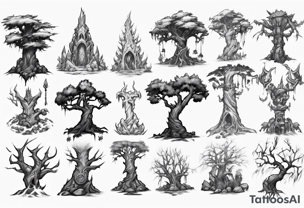 World of warcraft tree tattoo idea