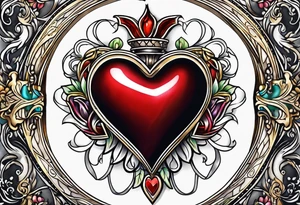 heart locket jewelry tattoo idea