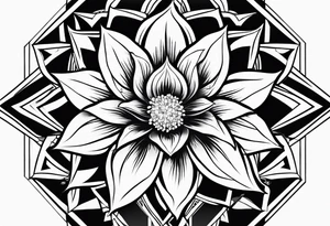Geometric fire Lily tattoo tattoo idea