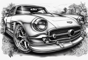 Petrolhead style car tattoo idea