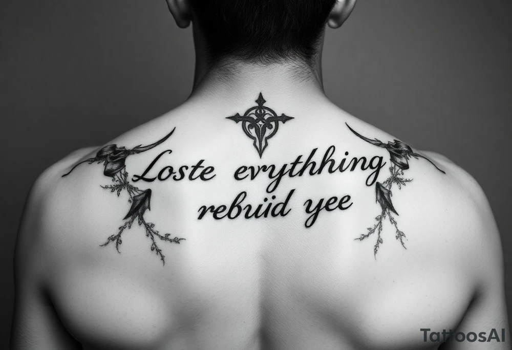 Lost everything and rebuild myself tattoo idea