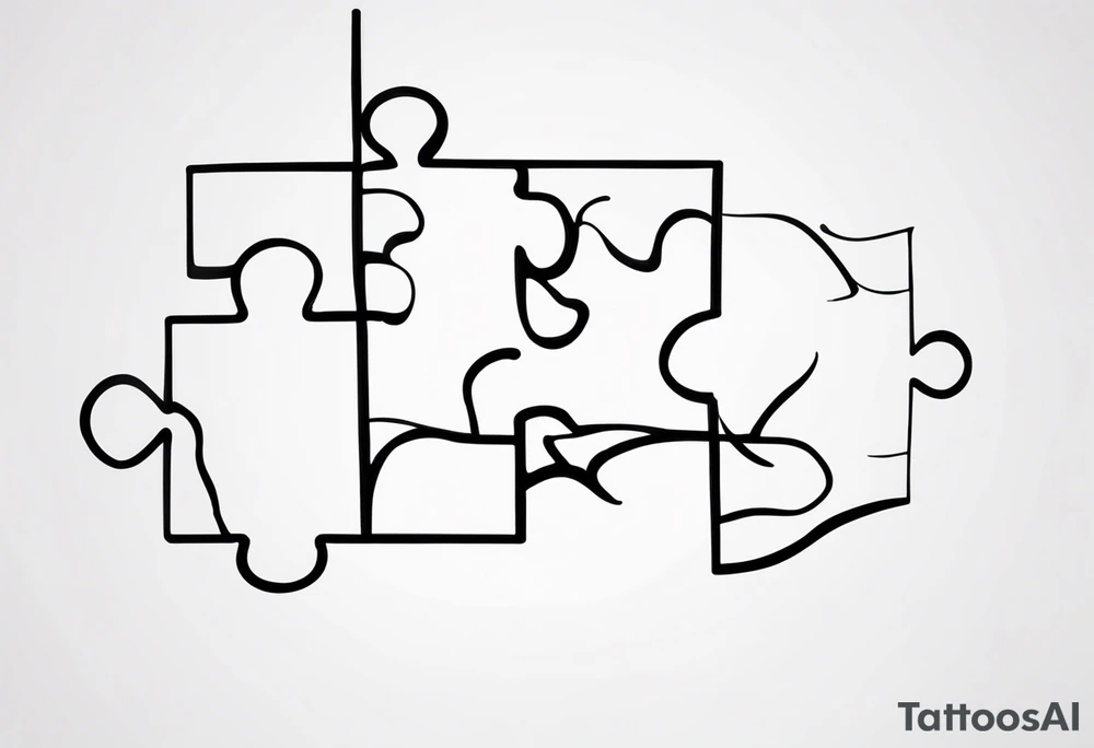 Jigsaw puzzle piece tattoo idea