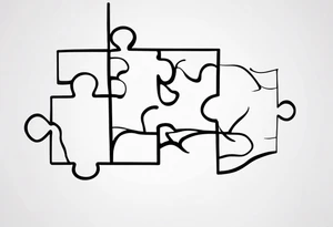 Jigsaw puzzle piece tattoo idea