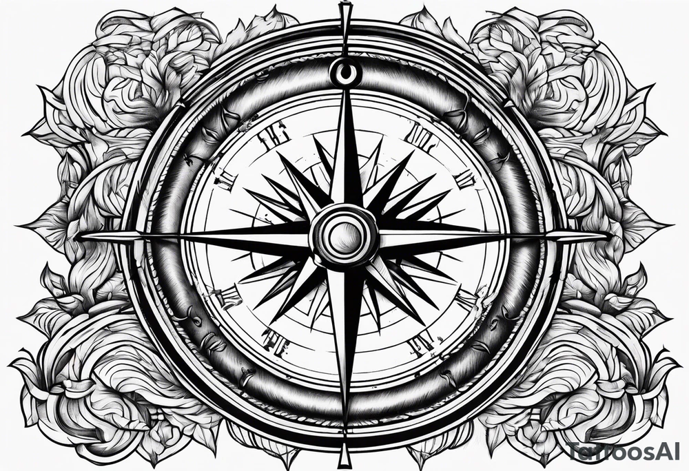 Fire. Navy ships. Compass tattoo idea