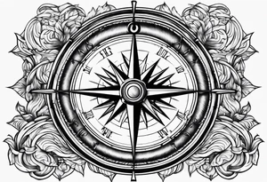 Fire. Navy ships. Compass tattoo idea