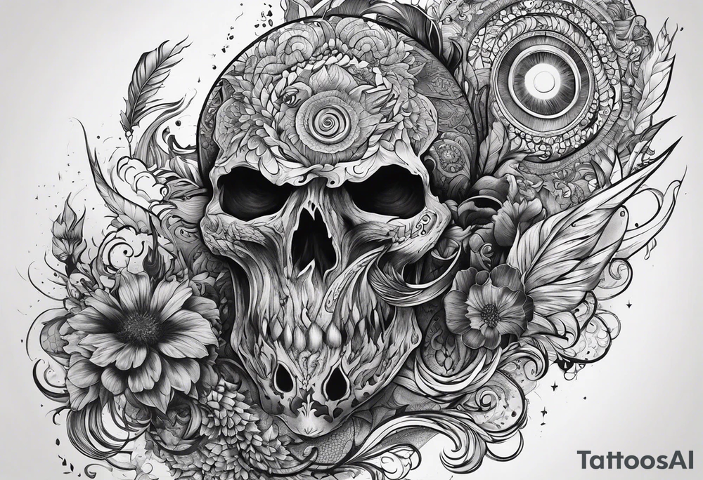 Dark monster tattoo idea