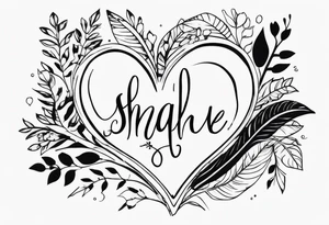 The love that let us share our name tattoo idea
