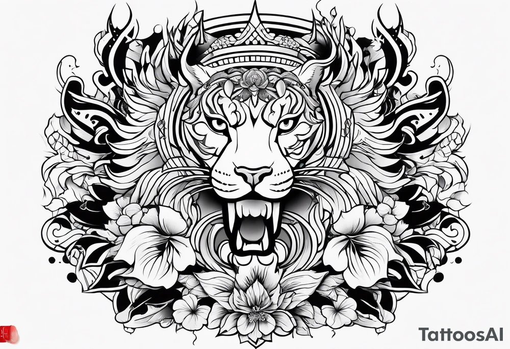 Flash sheet traditional tattoo idea