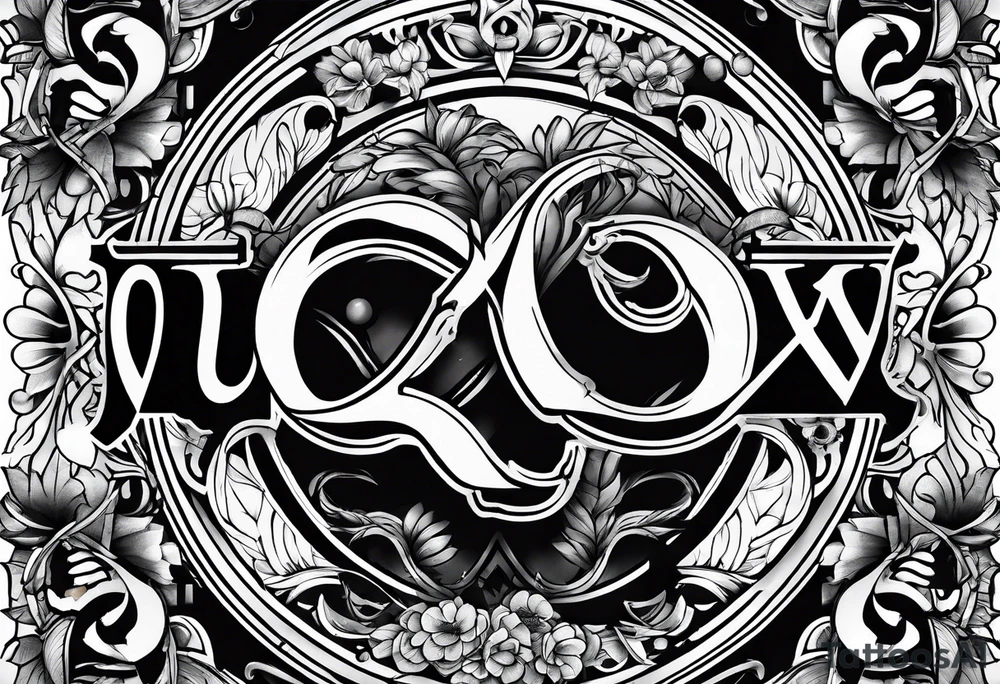 the letters A W R tattoo idea