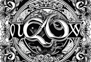 the letters A W R tattoo idea