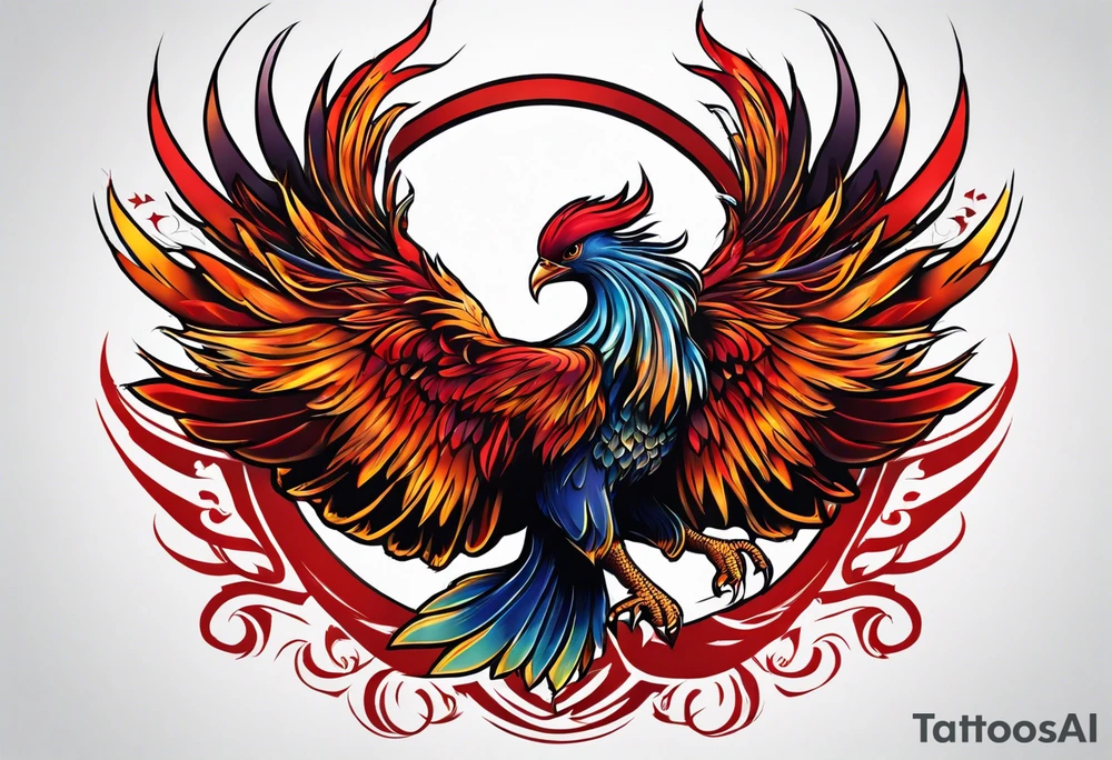 phoenix red tattoo idea