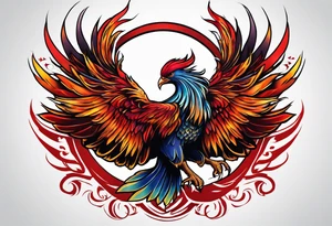 phoenix red tattoo idea