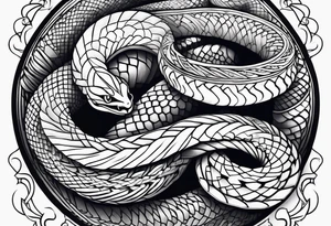 Snake wrapping around tattoo idea
