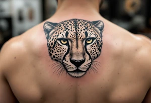 realistic cheetah tattoo idea