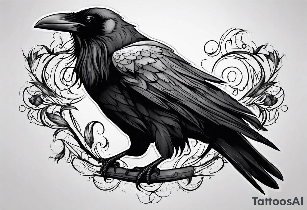raven tattoo idea