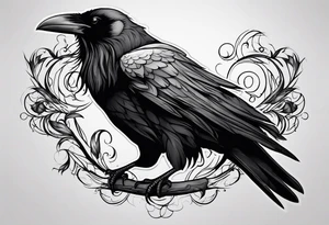 raven tattoo idea