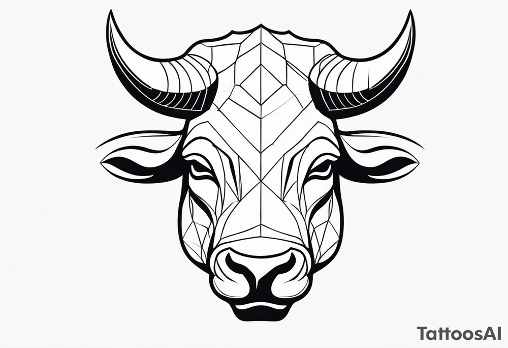 Minotaur head like a sculpture tattoo idea