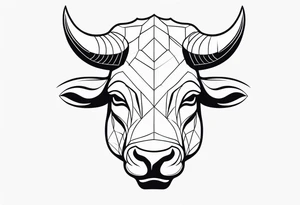 Minotaur head like a sculpture tattoo idea