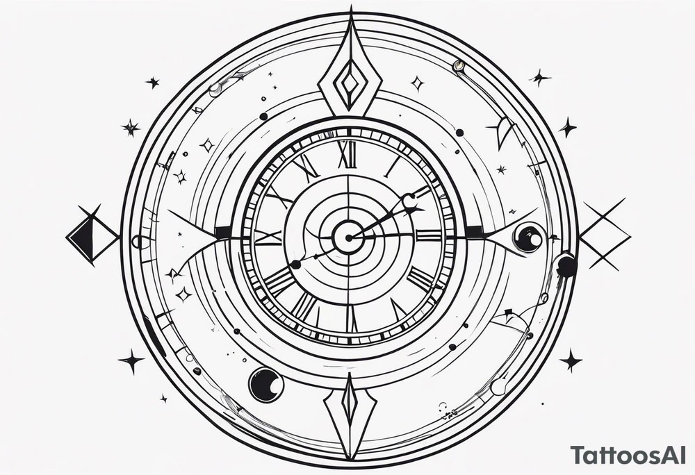 time and space tattoo idea