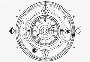 time and space tattoo idea