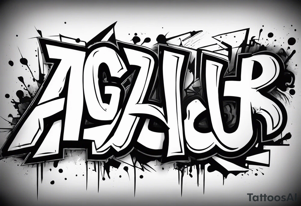Aggresive graffiti MTR tattoo idea