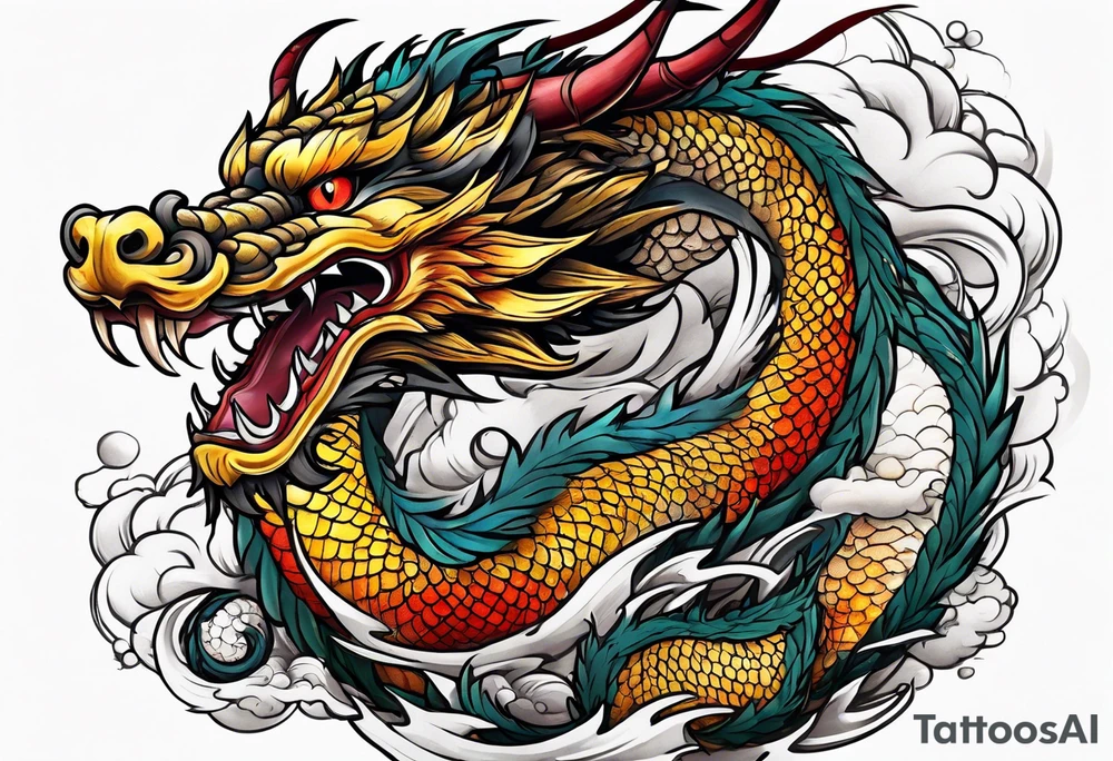 japanese dragon tattoo idea