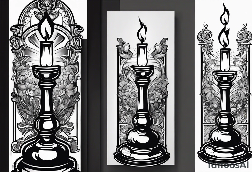 discipline above stock market candlestick tattoo idea