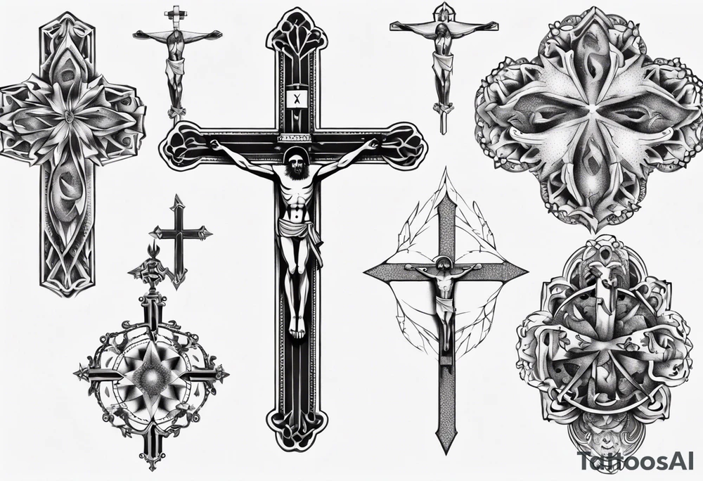Crucifix tattoo idea