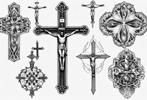 Crucifix tattoo idea