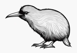 Kiwi bird from New Zealand. Doing something cool tattoo idea