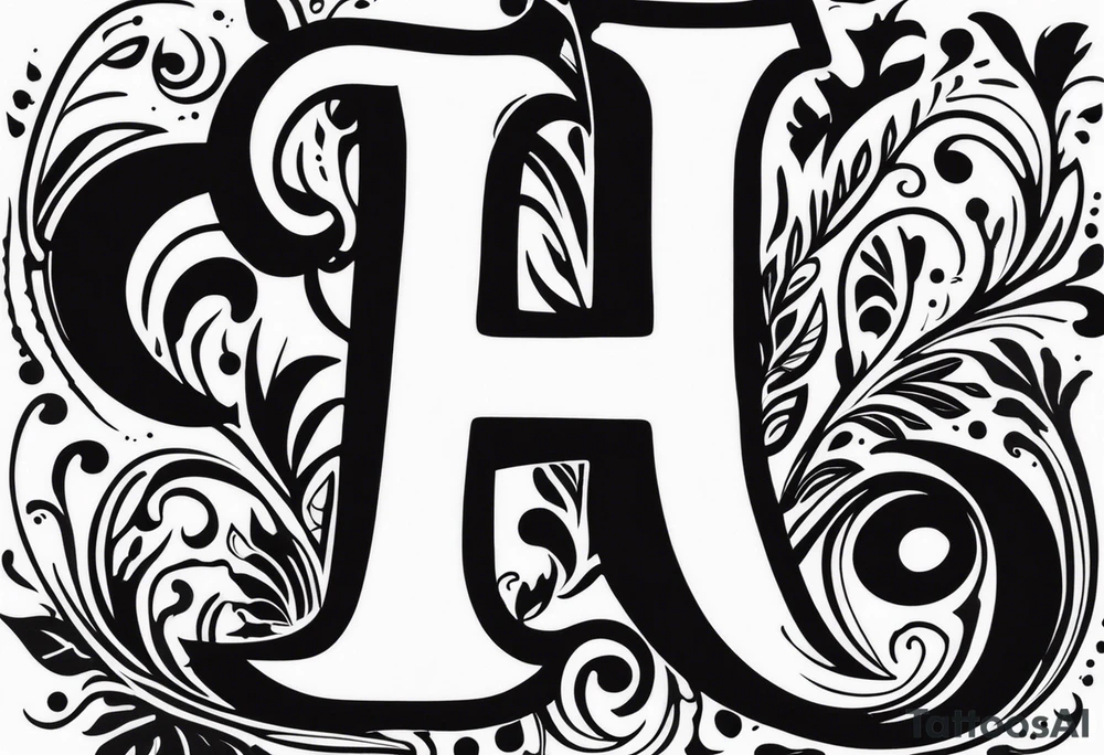 The letter H tattoo idea