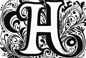 The letter H tattoo idea