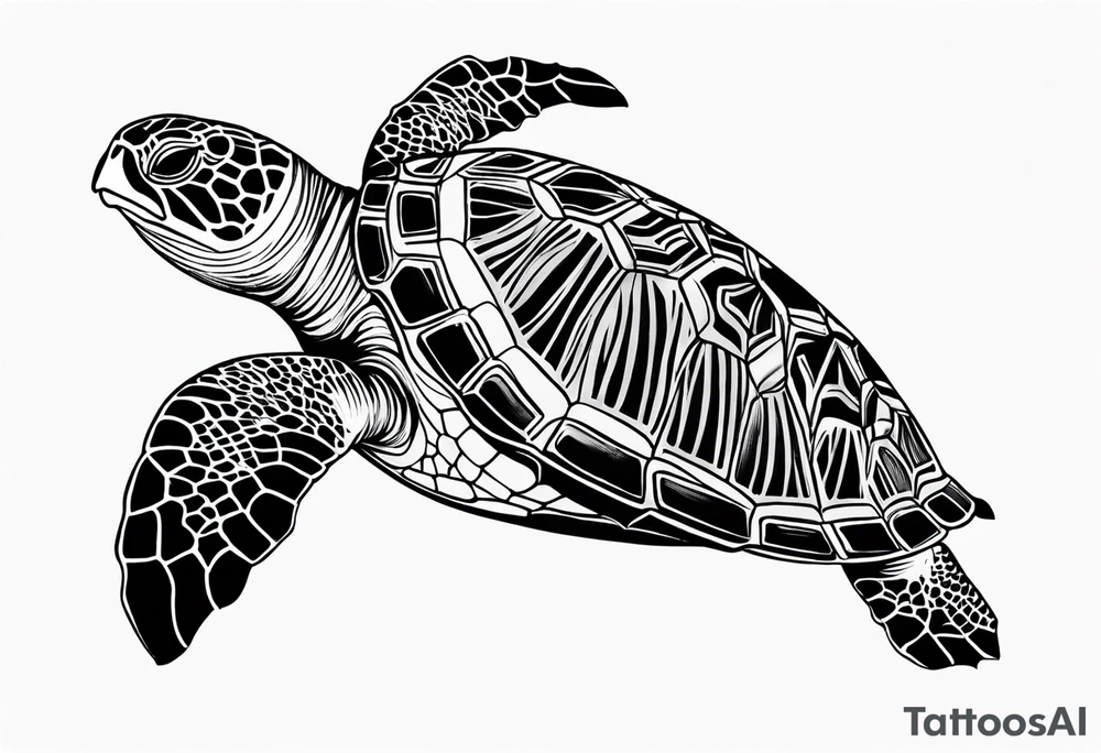 Sea turtle tattoo idea