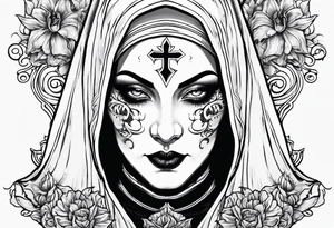 Evil nun. Demons tattoo idea