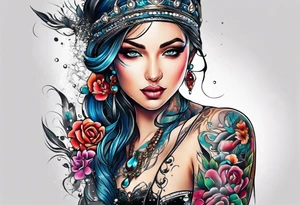 Water drops tattoo idea