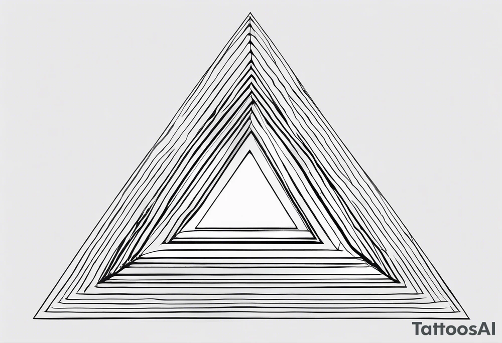 A triangle with nothing inside of it very simple, just 5 lines tattoo idea