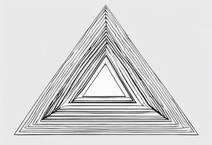 A triangle with nothing inside of it very simple, just 5 lines tattoo idea