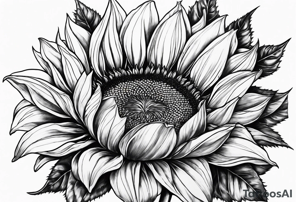 Sunflower tattoo idea