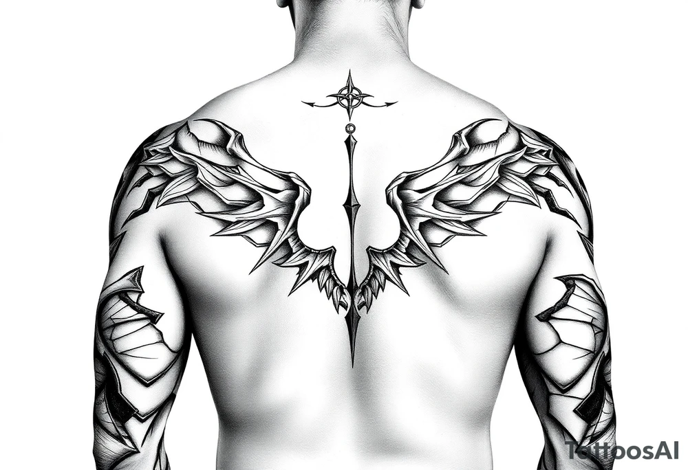 Goth and heavy metal arm 
sleeve tattoo idea