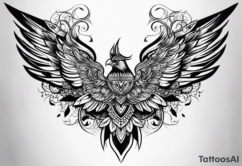 one wing tattoo idea