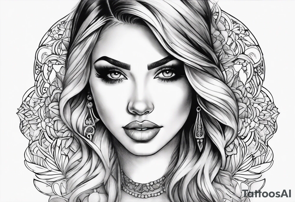 Cleavage tattoo idea