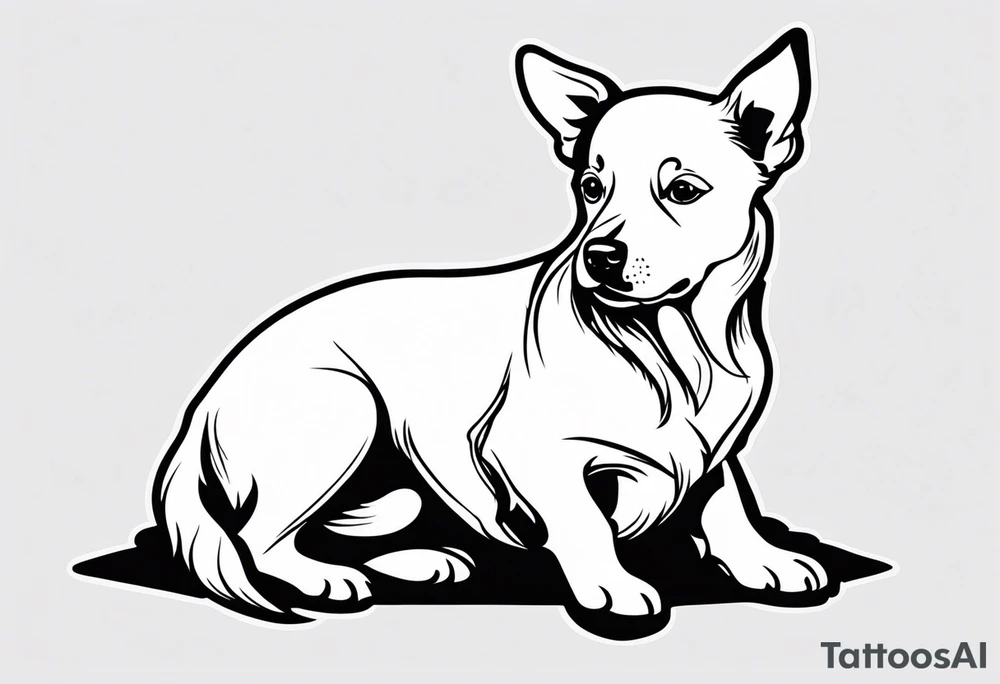 Mão e para de cachorro batendo uma na outra tattoo idea