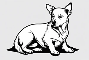 Mão e para de cachorro batendo uma na outra tattoo idea