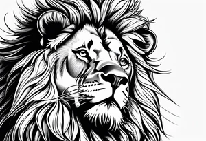 Lion head with the Leo astrology symbol tattoo idea